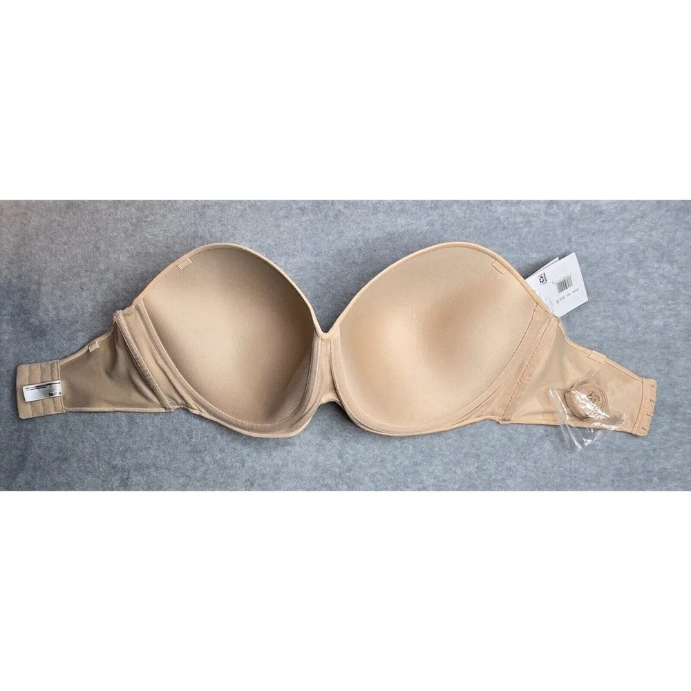 Maidenform Strapless Bra Strapless Bra 38DDD Nude Beige Convertible‎ Formal Prom